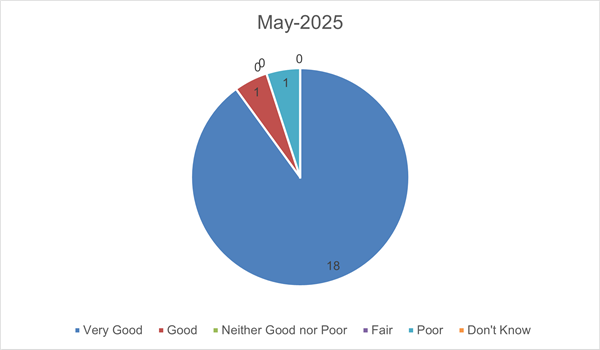 May Feedback pie chart